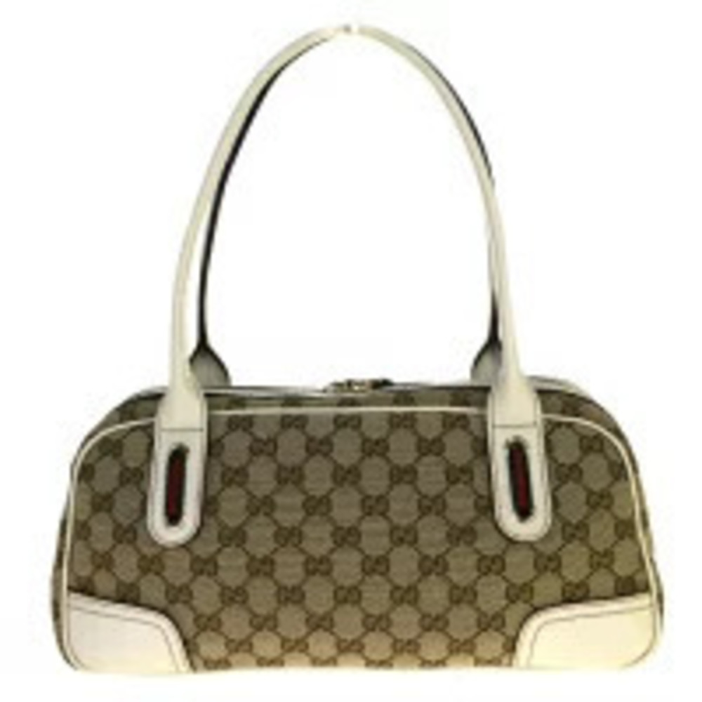 Gucci Sherry shoulder bag GG brown Ivory White green red canvas leather - Picture 3 of 7